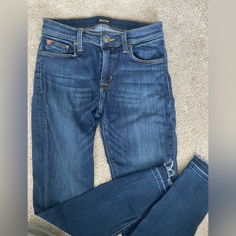 Hudson raw ankle skinny jeans size 24